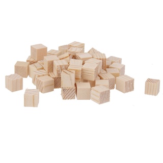 50Pcs Wooden Squre Blocks Unfinished Wood Blocks DIY Card Making Wood Blocks