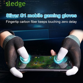 sledge Game Gloves, Anti-Sweat Breathable, Touch Finger for Highly Sensitive Nano-Silver Fiber Material, Dot Silica Gel Palm Non-Slip Design, Support Almost All Mobile sledge
