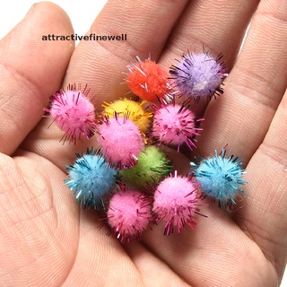 [attractivefinewell] 1000 piezas de 10 mm de color mixto esponjoso diy suave pom poms para niños manualidades en forma redonda (7)