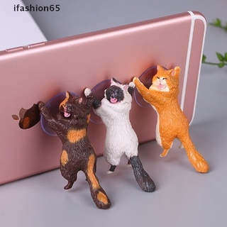 ifashion65 lindo gato teléfono móvil titular de la ventosa de escritorio soporte de la tableta stent gatito regalos co