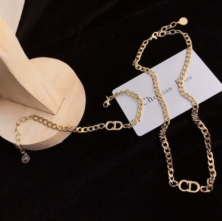 Collar Cd De Dior y correa con letra Cd/brazalete para mujer (8)