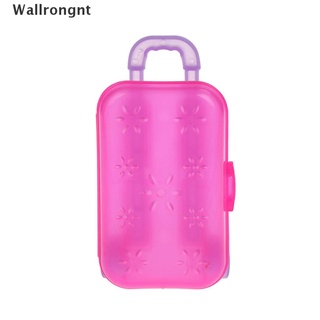 wnt> caja de equipaje miniatura transparente maleta de viaje para decoración de casa de muñecas bien