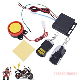 (TKS) Sistema de alarma de seguridad antirrobo para bicicleta de motocicleta con 2 mando a distancia 12V