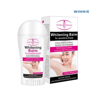 [winnie] bálsamo blanqueador unisex desodorante cuerpo axilas removedor de olores antitranspirante