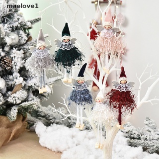 [maelove1] decoración de navidad lindo ángel encaje adornos ventana árbol de navidad adornos [maelove1]