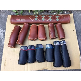 Las empuñaduras de cuero fabricadas en Taiwán están cosidas a mano. La longitud de las empuñaduras es de 22,2 mm. El diámetro de instalación estándar puede ser largo o corto.