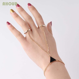 Ahour moda cadena trasera ajustable anillo de dedo pulseras mujeres accesorios amistad fiesta Color oro joyería personalizada/Multicolor