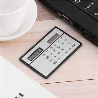 [carlightsax] 8 dígitos ultra delgados calculadora de energía solar portátil mini calculadora táctil