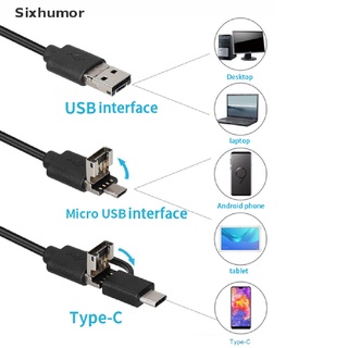 [sixhumor] 7 mm flexible ip67 impermeable micro usb inspección boroscopio cámara para android co