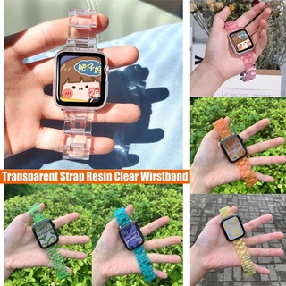 Clear Bracelet Strap Clear Clear Resin Strap For Apple Watch Series 38mm 40mm 42mm 44mm 41mm 45mm