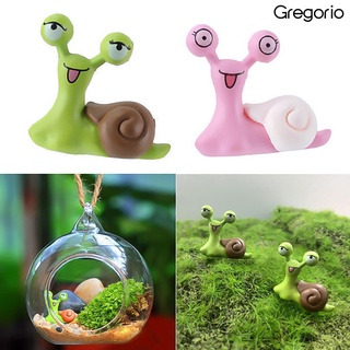 Gretm 2 piezas adorno de jardín en forma de caracol de plástico caracol de hadas de jardín accesorios para el hogar