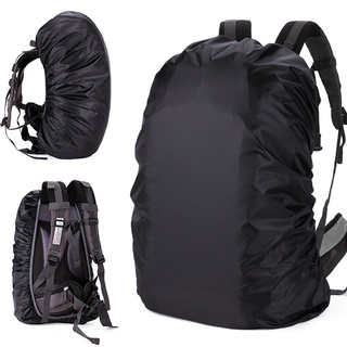 100L mochila cubierta de lluvia impermeable bolsa de polvo senderismo viaje Camping bolsas portátil grande, negro (7)