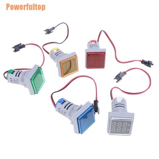 powerfultop@!digital led dual display voltímetro amperímetro medidor de voltaje ac 60-500v 0-100a
