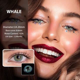 UYAAI lentes de contacto naturales lentes de contacto de Color para ojos 2pcs (1 par) uso anual Kiwi serie ballena