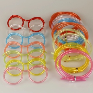 Funny PVC Glasses Straw / Flexible Drinking Tube Drinking Straws for Kids Party Accessories (5)