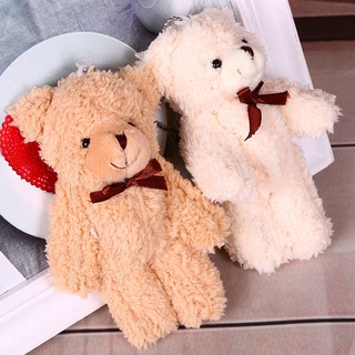 Nuevo oso de peluche de peluche Mini 13 cm oso colgante de peluche ramo de regalos de cumpleaños navidad DIY oso