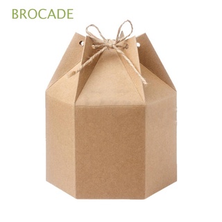 BROCADE Lantern Candy Box Hexagon Party Supplies Gift Boxes Christmas Cardboard Kraft Paper 10/30/50pcs Valentine's Package Wedding Favor