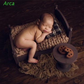 arca recién nacido posando mini cama bebé foto tiro props bebé fotografía cuna de madera