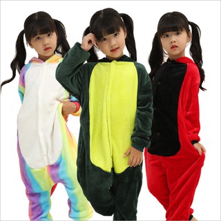 Stitch Kigurumi para niños niños unicornio Panda pijamas de invierno de franela caliente ropa de dormir niños niñas animales Onesies monos