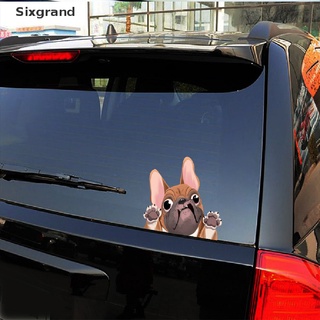 [sixgrand] calcomanía francesa para perro/perro/calcomanía de vinilo de animales de dibujos animados lindos para coche co
