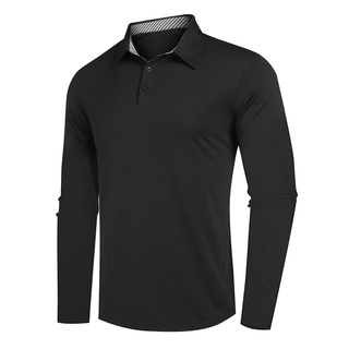 camisa de manga larga masculina cuello de turn-down guapo color sólido slim fit jersey camisa jersey top (7)