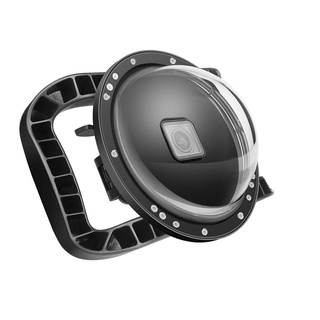Shoot buceo domo puerto lente para GoPro Hero 8 con doble mango gatillo submarino impermeable carcasa cubierta de la lente