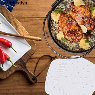 【withb】 100pcs 7/8/9 Inch Air Fryer Liners Perforated Non-stick Mat Baking Oil Paper .