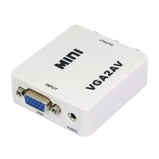 Mini convertidor VGA Digital 1080P a TV RCA AV CVBS con audio PC Portátil