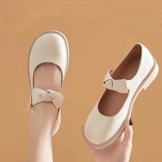 Mary Jane real cuero suave zapatos de cuero de las mujeres 2021 nuevo estilo universitario JK arco plano zapatos de estudiante (1)