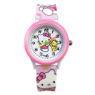 hello kitty - reloj de pulsera de silicona para niñas, diseño de dibujos animados