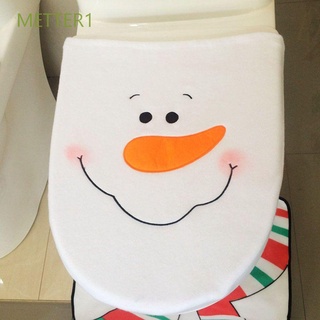 METTER1 cubierta de inodoro caliente Santa baño asiento de inodoro cubierta de navidad año nuevo decoraciones feliz alfombra muñeco de nieve mejor alfombrilla de inodoro/Multicolor