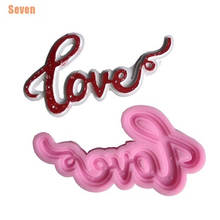 seven (¥) molde de silicona en forma de carta de amor sugarcraft & chocolate molde para hornear pasteles