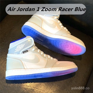 YL🔥Stock listo🔥Tenis Nike Air Jordan 1 Zoom Racer 1 Azul de tubo Alto/tenis casuales Para hombre y mujer