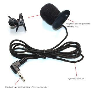 Micrófono de Audio del coche de 3,5 mm Jack Plug micrófono estéreo Mini reproductor externo con cable para Radio Auto DVD (3)