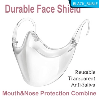 Mascarilla Facial negra reutilizable/Máscara Facial reutilizable con cuentas de cobertura total/Transparente/Moderna Para limpieza (5)