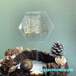 [L] Decoración de pastel de navidad derry lindo copo de nieve acrílico decoración de cupcakes