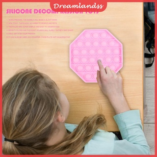 (Dreamlandss) Empuje burbuja sensorial juguete de silicona aliviador de estrés divertido exprimir rompecabezas juguetes
