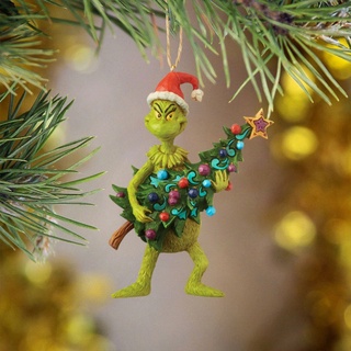 Grinch Decorar Verde Grinch Colgante De Navidad DecoracióN Green Elf Colgante De Navidad Divertido Para El Hogar -pin (3)
