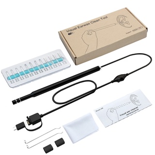 otoscopio con 6 luces led digital de limpieza de oído otoscopio cámara kit de cera de oídos