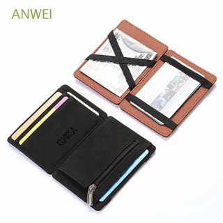 Anwei cartera pequeña De cuero Pu/informal/ ejecutiva con cierre/billetera para mujer/multicolor (1)