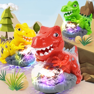 [kaou] eléctrico musical luminoso de dibujos animados dinosaurio pone huevos modelo niños regalo juguete