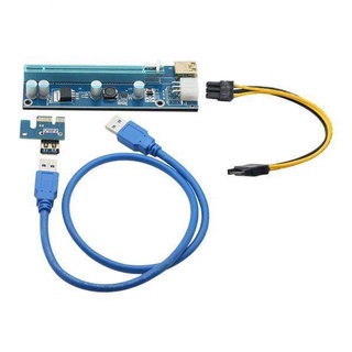 2x PCI-E Tarjeta Elevadora 009S Pcie 1x A 16x Extensor USB Cable Adaptador