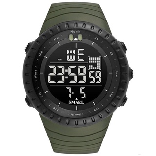 Smael reloj de doble pantalla para hombres LED Digital impermeable Casual reloj deportivo