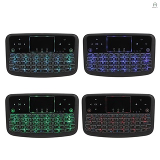 Rx A36 Mini teclado inalámbrico GHz 4 colores retroiluminados aire ratón Touchpad teclado para Android TV Box Smart TV PC recargable