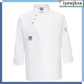 [lyewjkxa] Unisex chaqueta de Chef abrigo de manga larga uniformes de cocina cocina Hotel ropa de trabajo