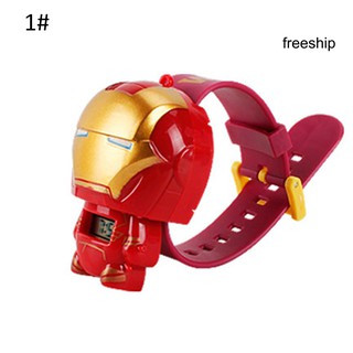reloj electrónico para niños avengers 3d iron man/capitán américa/hombre araña (6)