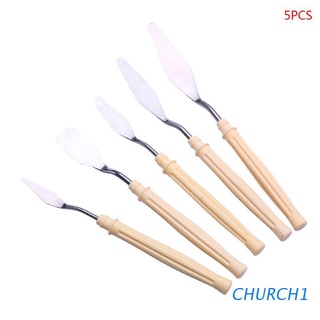 CHURCH 5 unids/set paleta de pintura al óleo cuchillo profesional raspador de acero inoxidable espátula suministros de arte