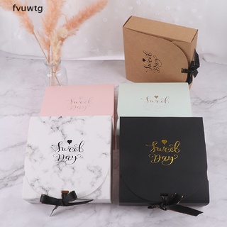 Fvuwtg Creative Marble Style Gift box Kraft Paper DIY Candy box Valentine's Day Gift CO