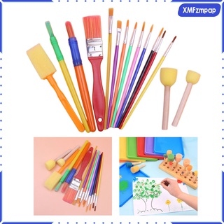 15pcs pinceles de pintura pintura dibujo acuarela herramienta de arte infantil suministros (6)