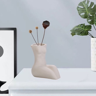 Creative Nuded Women Body Flower Vase Figurines Living Room Home Decor
